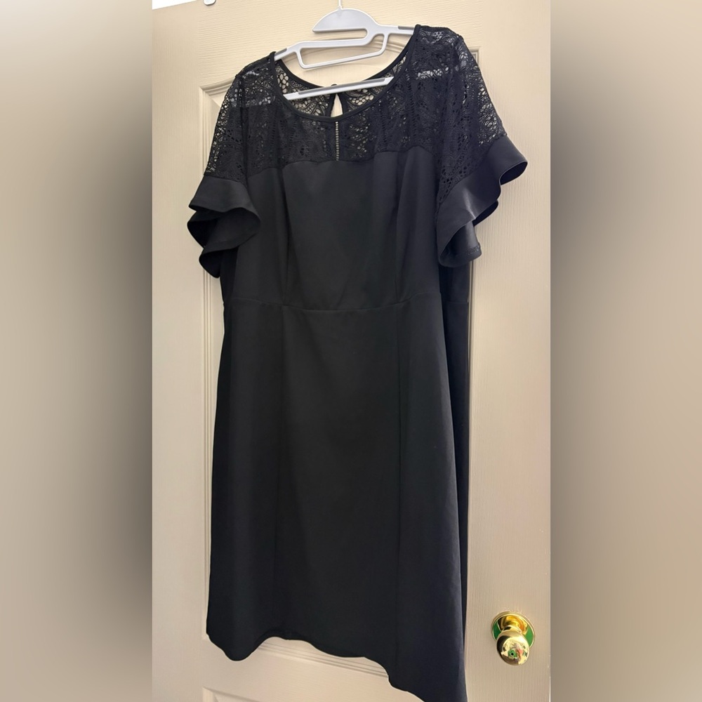 Torrid Black Long Sleeve Dress with Lace